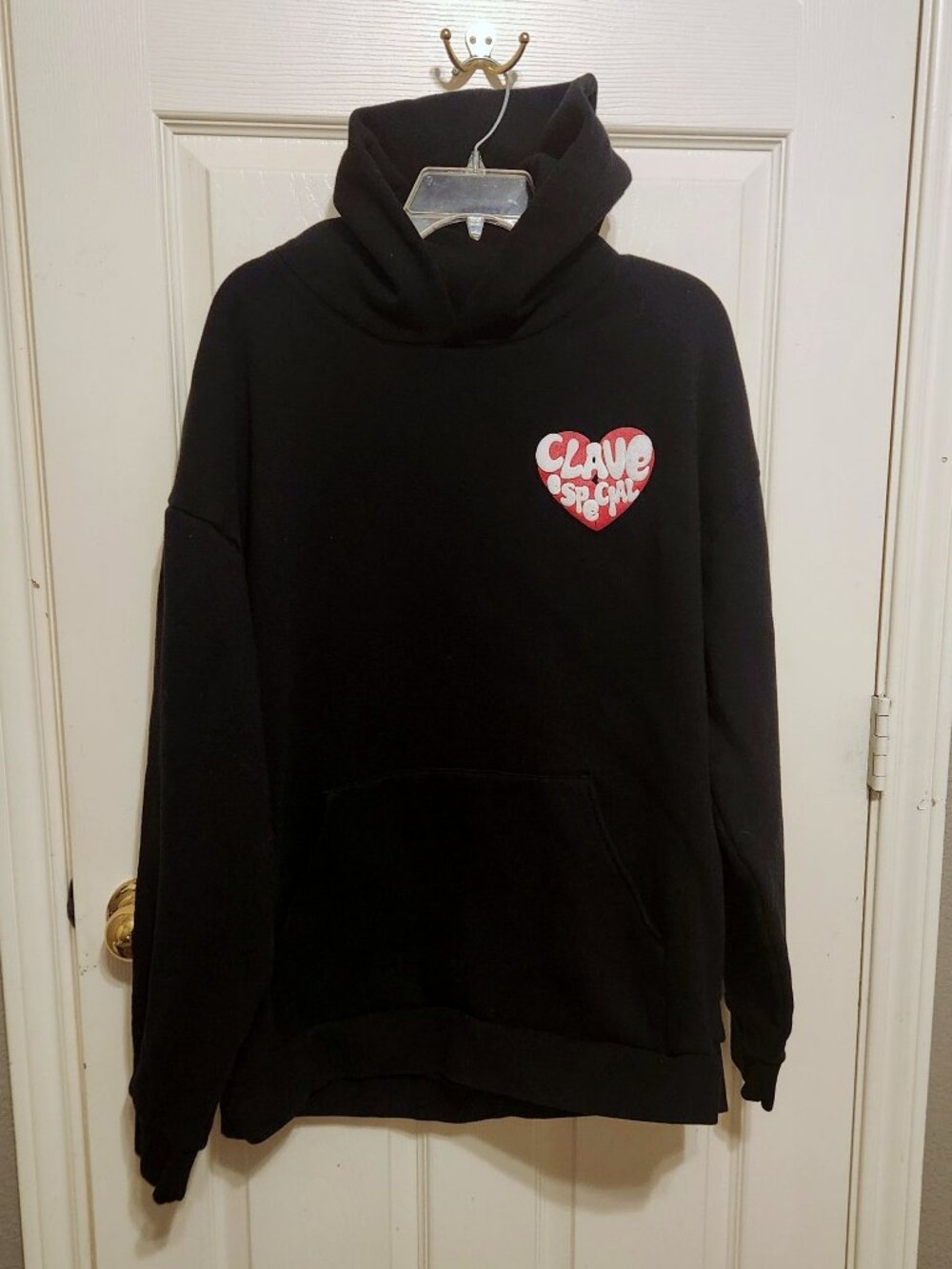 Clave Especial TU YO Broken Heart Black Hoodie XL